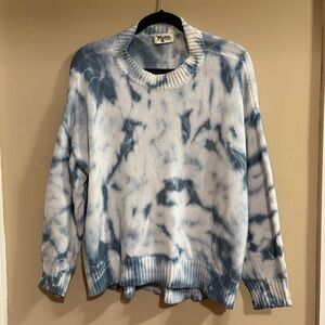 Show Me Your Mumu Oversized Sunday Sweater Navy Tie-Dye Cotton XS